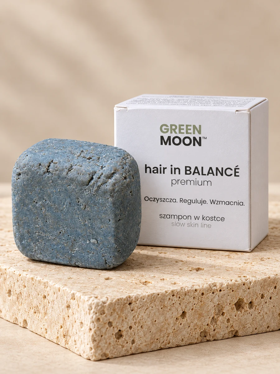 Szampon w kostce do codziennej pielęgnacji włosów hair in BALANCÉ premium Green Moon