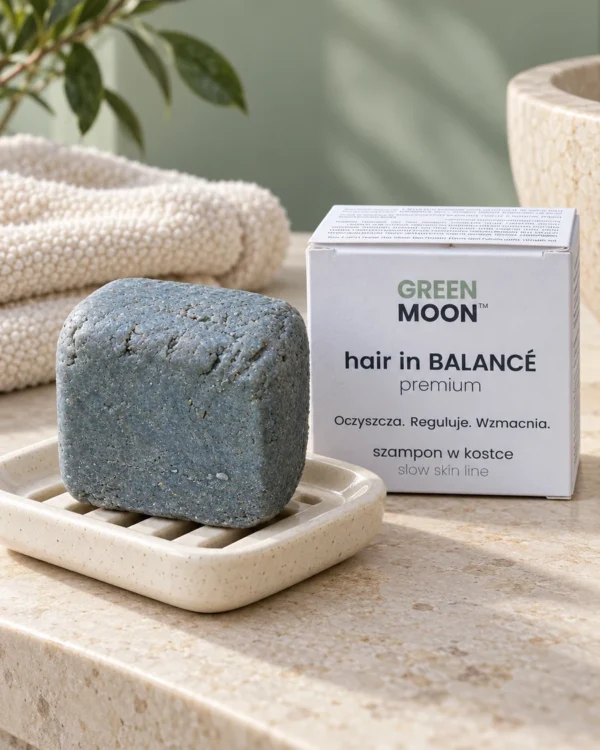 Szampon w kostce do codziennej pielęgnacji włosów hair in BALANCÉ premium Green Moon