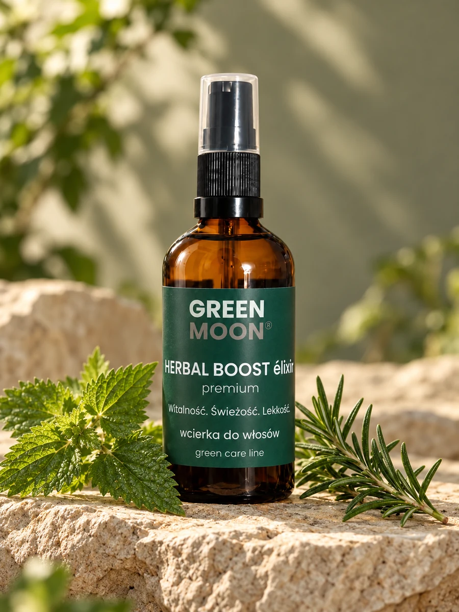 Wcierka olejowa do włosów HERBAL BOOST élixir premium Green Moon