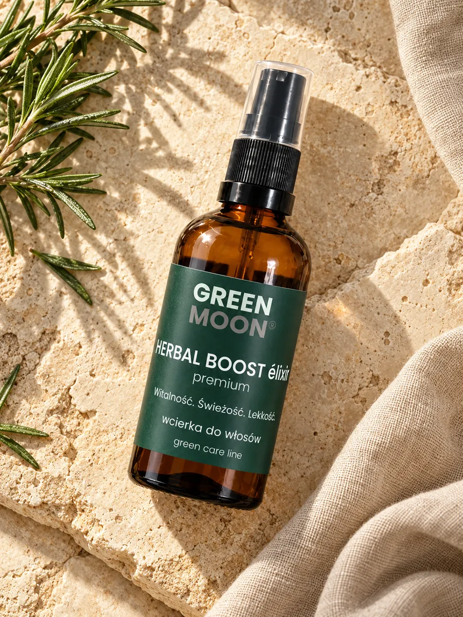 Wcierka olejowa do włosów HERBAL BOOST élixir premium Green Moon