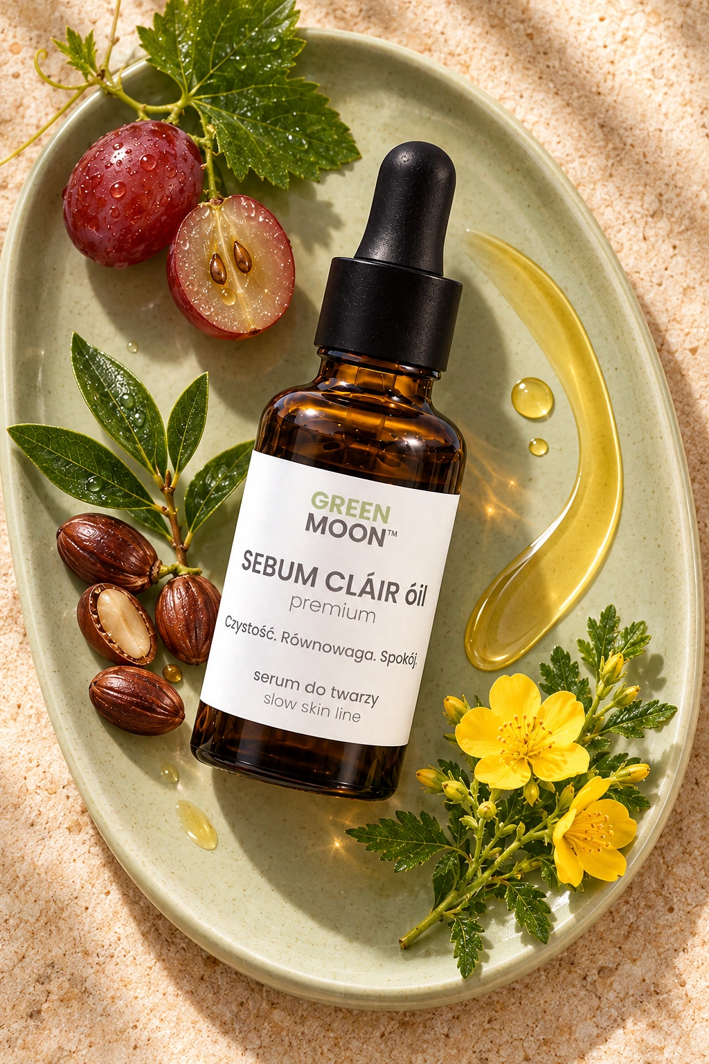 Serum do cery tłustej i mieszanej SEBUM CLÁIR óil premium Green Moon