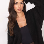 Sweter kardigan oversize czarny