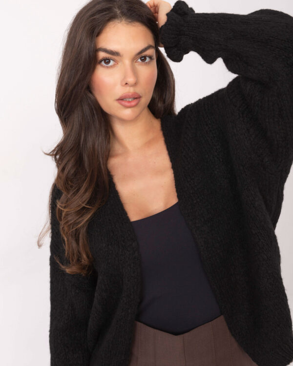 Sweter kardigan oversize czarny