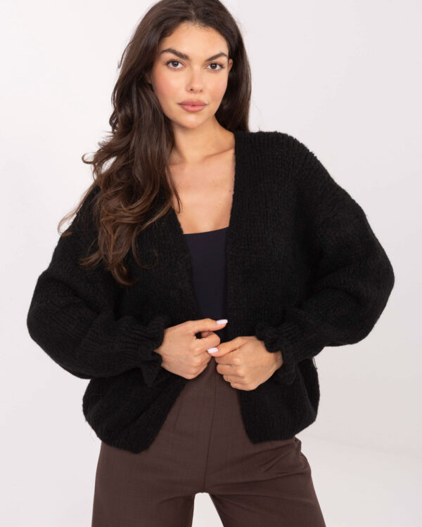 Sweter kardigan oversize czarny