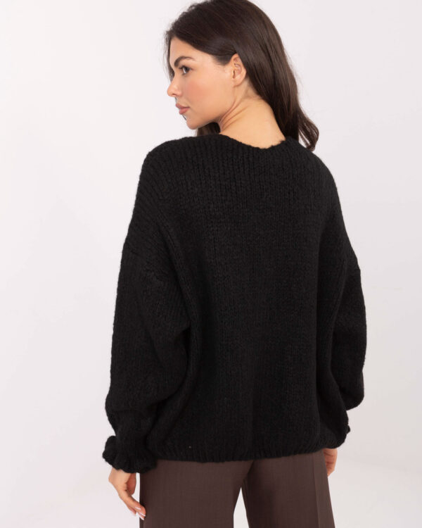 Sweter kardigan oversize czarny