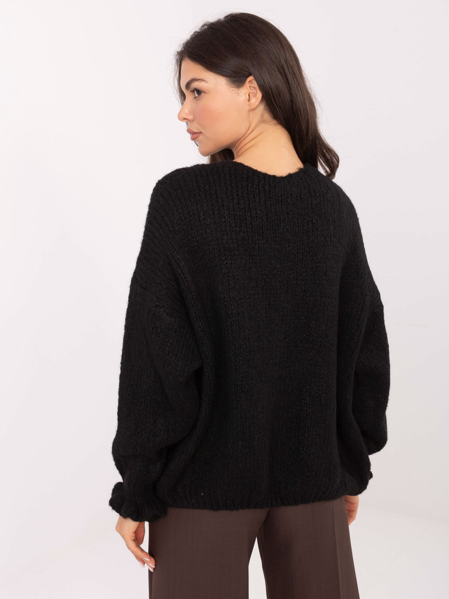 Sweter kardigan oversize czarny
