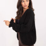 Sweter kardigan oversize czarny
