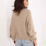 Sweter kardigan oversize beżowy