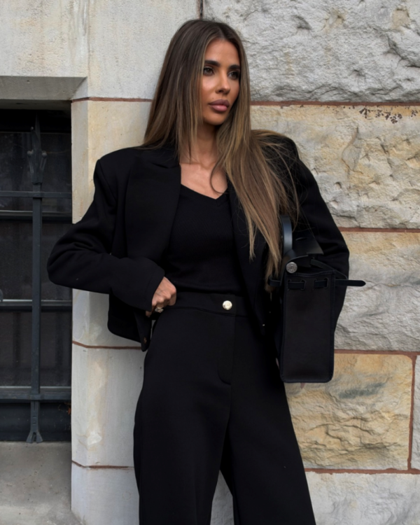 Marynarka ze spodniami komplet LaBalancia Haze czarny