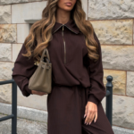 Komplet bluza ze spodniami LaBalancia Muse brąz