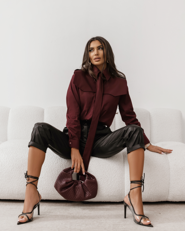 Elegancka koszula LaBalancia Milo bordo