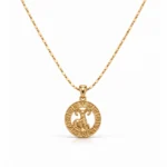 Pozłacany 24k złotem naszyjnik ze znakiem zodiaku Baran