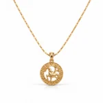 Pozłacany 24k złotem naszyjnik ze znakiem zodiaku Koziorożec