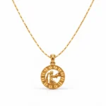 Pozłacany 24k złotem naszyjnik ze znakiem zodiaku Panna