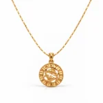 Pozłacany 24k złotem naszyjnik ze znakiem zodiaku Ryby