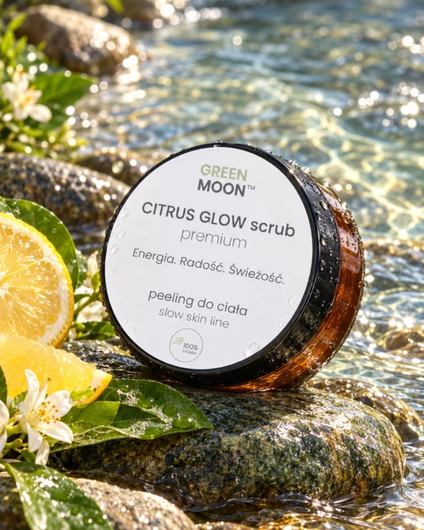 Peeling cukrowo-solny do ciała, grejpfrut CITRUS GLOW scrub premium Green Moon