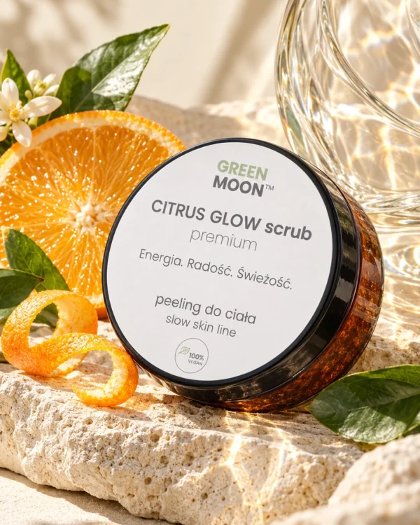 Peeling cukrowo-solny do ciała, grejpfrut CITRUS GLOW scrub premium Green Moon