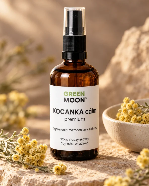 Mgiełka do skóry naczynkowej, wrażliwej i dojrzałej KOCANKA cálm premium Green Moon