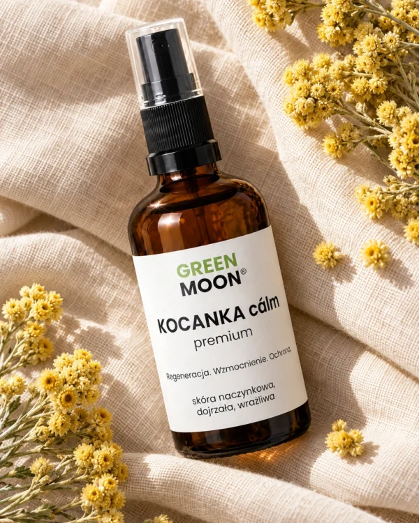 Mgiełka do skóry naczynkowej, wrażliwej i dojrzałej KOCANKA cálm premium Green Moon