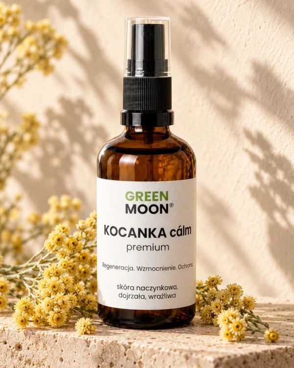 Mgiełka do skóry naczynkowej, wrażliwej i dojrzałej KOCANKA cálm premium Green Moon
