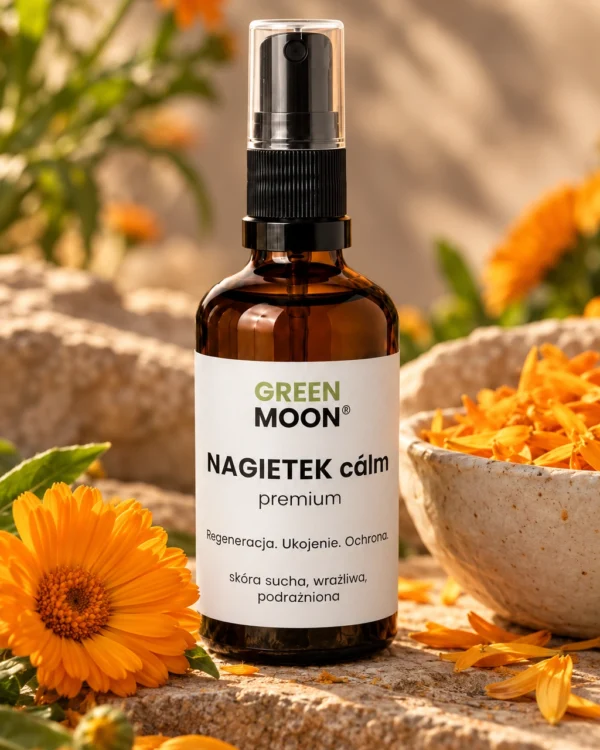 Mgiełka do skóry suchej, wrażliwej i podrażnionej NAGIETEK cálm premium Green Moon