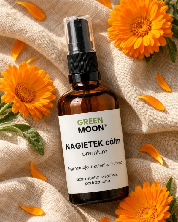 Mgiełka do skóry suchej, wrażliwej i podrażnionej NAGIETEK cálm premium Green Moon