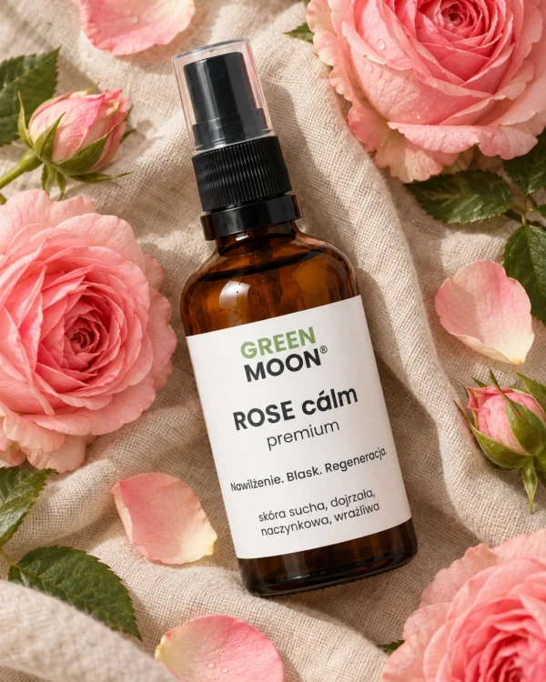 Mgiełka do skóry suchej, wrażliwej i naczynkowej ROSE cálm premium Green Moon