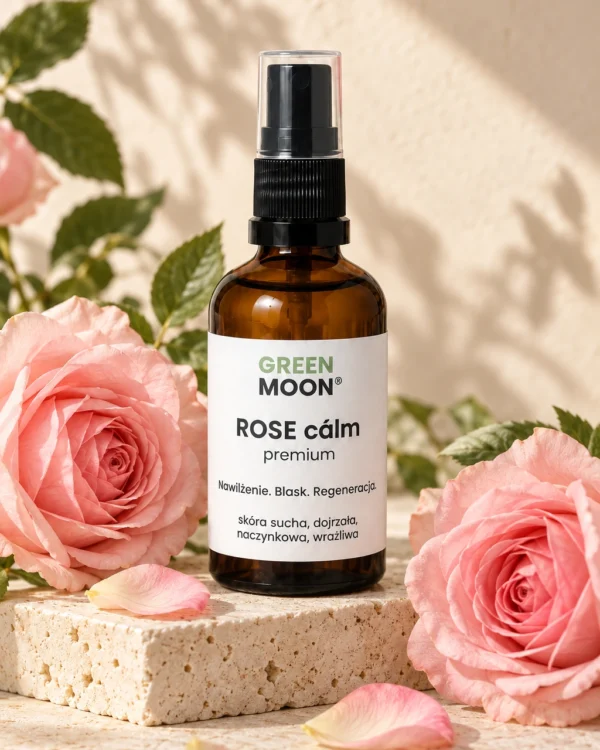 Mgiełka do skóry suchej, wrażliwej i naczynkowej ROSE cálm premium Green Moon