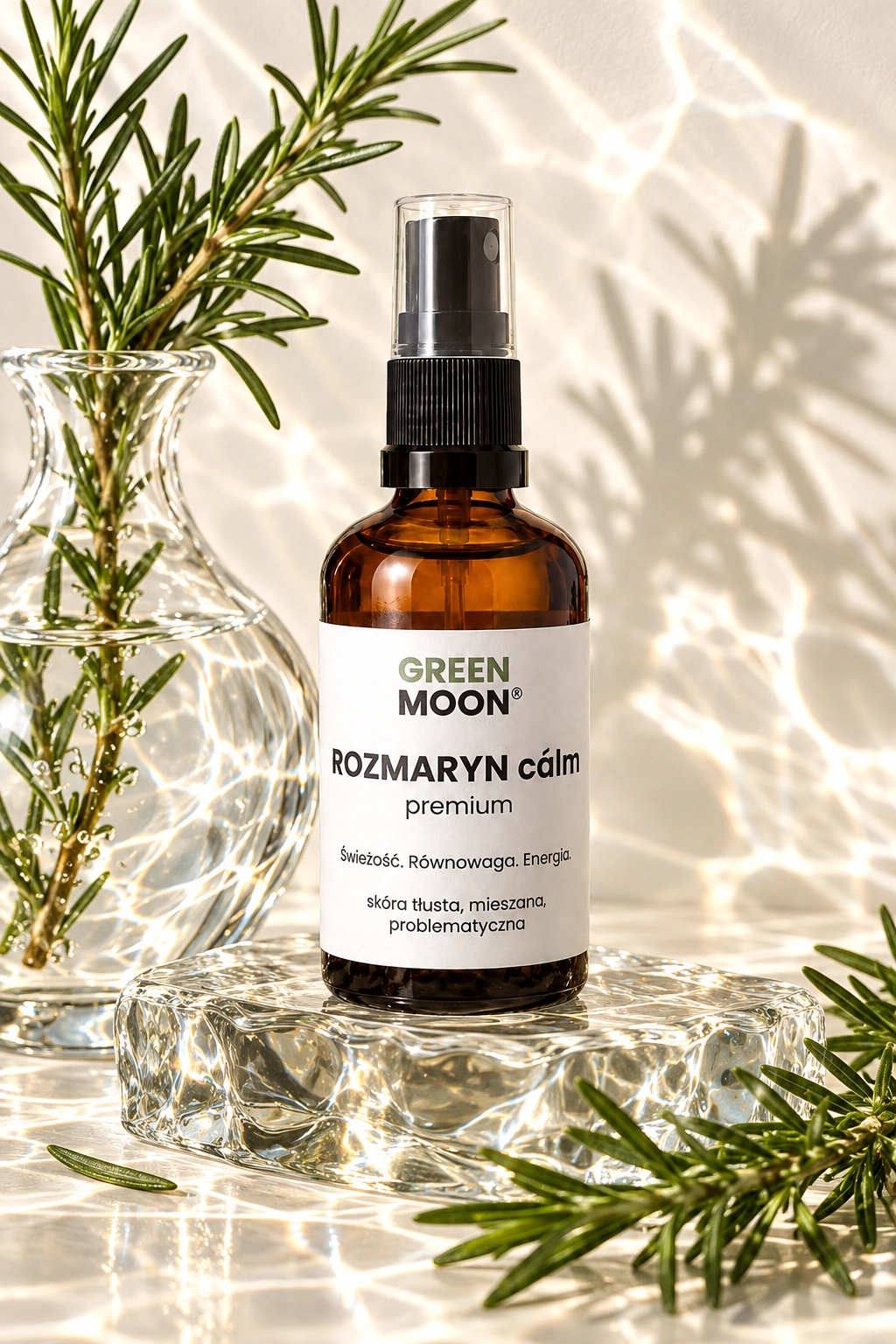 Mgiełka do skóry tłustej, mieszanej i włosów przetłuszczających się ROZMARYN cálm premium Green Moon