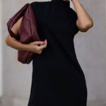 Elegancka dzianinowa sukienka Kler IVON czarny