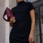 Elegancka dzianinowa sukienka Kler IVON czarny